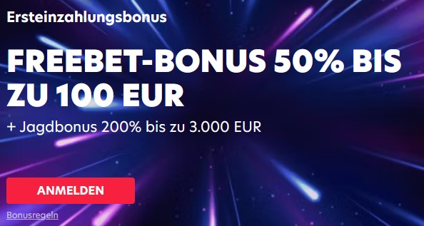 1Red Bonus auf die erste Einzahlung bei Sportwetten